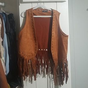 NWOT Shein Boho Fringe Vest